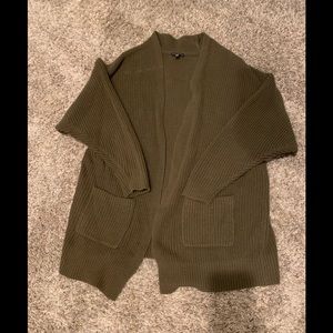 Express olive green cardigan